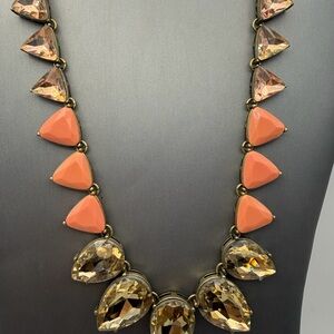 Chloe and Isabel Statement Necklace Coral and Champagne Summer Sedona